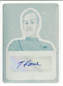 Star Wars Journey To Last Jedi Tom Kane Auto Autograph Printing Plate 1 of 1