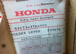 HONDA HOLDER LEVER PERH HOLDER 53173-376-000 TL250 XR80 XR600 XR250 NOS - Picture 1 of 3