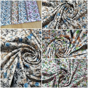 Ditsy Floral Silky Satin Fabric Dress Drape Craft Quilting Material 58" By Meter - Picture 1 of 21
