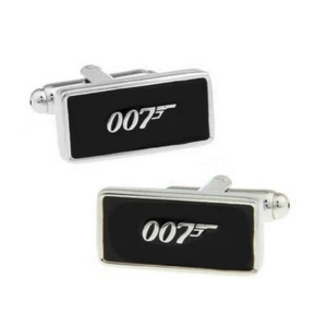 007 CUFFLINKS James Bond Secret Agent Spy Groom Best Man Wedding NEW w GIFT BAG - Picture 1 of 4