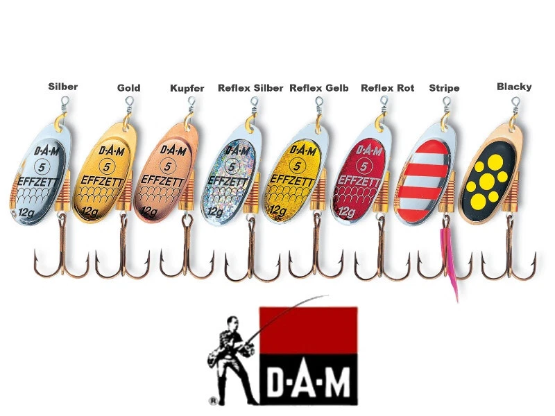 DAM Effzett Spinner gold Raubfischköder Kunstköder Angelköder - Bild 1 von 1