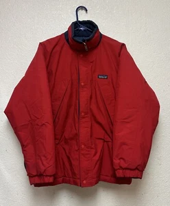 Vtg Patagonia Insulated Mountain Red Parka Jacket Kids Quilted 65885 Sz 14 Read - Picture 1 of 17