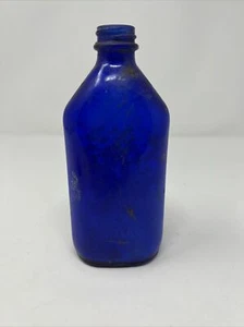 Vintage 7" Cobalt Blue Genuine Phillips Milk Magnesia Glass Bottle USA No Lid - Picture 1 of 3