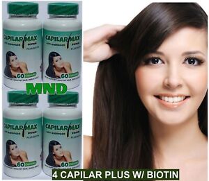 4 Capilar Plus Max Anti-Androgen Hair Growth Pills Biotin Pastillas para el pelo