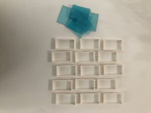 LEGO - 1X4X6 White Windows W/ Blue Trans-Clear Glass (Lot of 15)