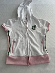 FELPA CON CAPPUCCIO DA DONNA TRIPLA CINQUE S/S COMPLETAMENTE RICAMATA CERNIERA TAGLIA S - Foto 1 di 6