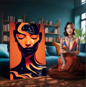 Kunstwerk  "Facetime3" auf Leinwand oder Acrylglas Comic Art Pop Art - Bild 1 von 5