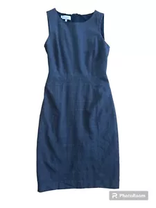 HOBBS LONDON. Pinafore Pencil Dress. Size 8. Grey. Checked. 80% Wool. Lined. - Picture 1 of 8
