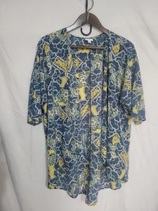 Cárdigan ligero multicolor kimono frente abierto talla M Lularoe Cover Up para mujer - Imagen 1 de 8