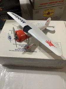 Vintage Mobilgas Collector Series Die Cast Airplane Bank White Stock #35013 NIB - Picture 1 of 7