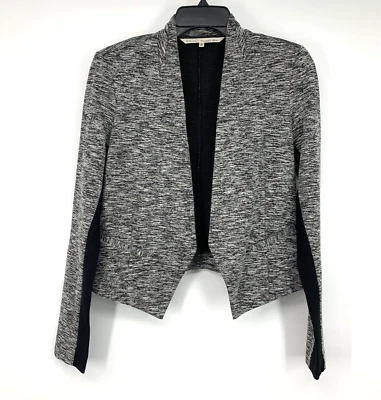 Rachel Roy Jacket Blazer Womens Size Small Marled Knit Gray Black Open Front - Image 1 of 4