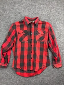 Vintage Prentiss Flannel Shirt Men's Large Buffalo Plaid USA Made Hunting Work - Picture 1 of 9