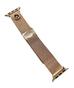 COACH Women's Rose Gold-Tone Mesh Tea Rose Charm Strap for Apple Watch 38 /40 MM - Picture 1 of 7