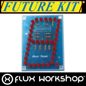 Future Kit 3" Dígitos Rojo 7 Segmentos Hágalo usted mismo Kit LED 12 24V Maxx Tronic Flux Workshop - Imagen 1 de 2