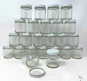 4oz Glass Jars Short with Metal Lids 24pk - BRAND NEW - Picture 1 of 3