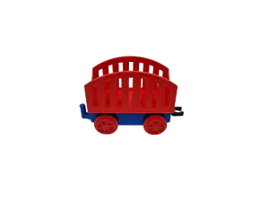 Lego® Duplo TRAIN Freight Wagon Animal transport RED BLUE - Picture 1 of 1