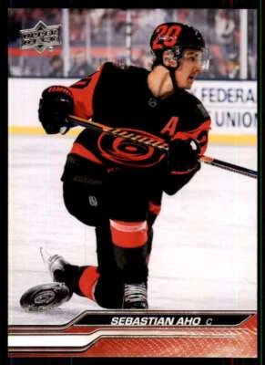 Sebastian Aho 2023-24 Upper Deck #30 NHL Hurricanes ID:84610 - Image 1 of 2