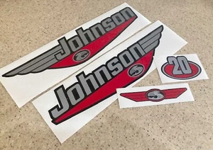 Johnson Sea Horse 20 HP Vintage Outboard Motor Decals + FREE Shipping! - Picture 1 of 1