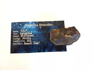 NWA Unclassified 34.57 gram Meteorite found 2016 Morocco - Picture 1 of 4