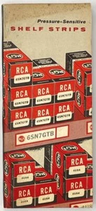 RCA Elektron Röhrenteilung druckempfindliche Regalstreifen Etiketten Buch 50er Jahre - Bild 1 von 5