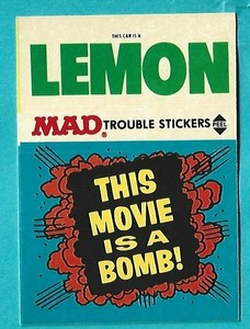 1983 Fleer MAD MAGAZINE Trouble Stickers