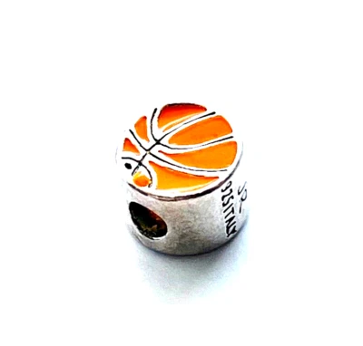 Italy 925 Sterling Silver for Amore & Baci Basketball 🏀 Bracelet Charm - Image 1 of 3