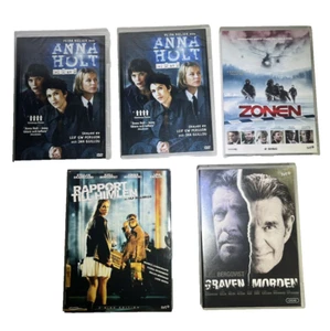 lot of 5 Swedish DVD tv show sets Region 2 ZONEN ANNA HOLT GRAVEN MORDEN Rapport - Picture 1 of 11