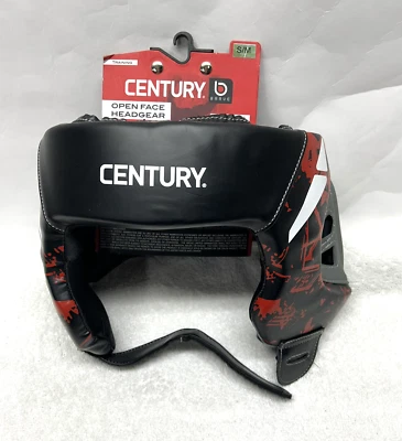 Brave Century S/M Open Face Headgear Red Black NEW (SH) - Image 1 of 4
