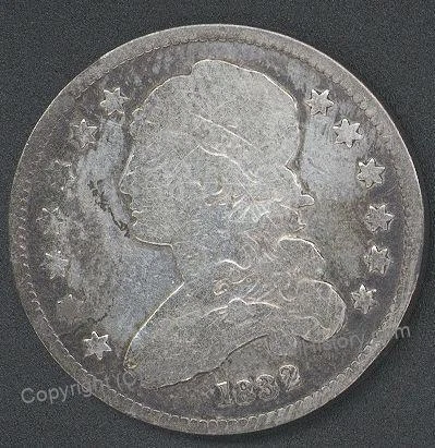 USA 1832 Capped Bust 25c Quarter Silver 108385 Cover