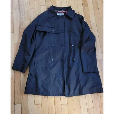 Nine West Black Trench Coat, Double Breasted, Classic Style, Lightweight - Image 1 of 3