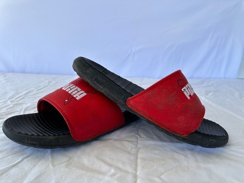 SANDALI SLIP ON SLIDES DA UOMO PUMA COOL CAT SPORT ROSSI NERI NUOVI CON ETICHETTE TAGLIA 8