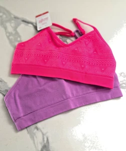 Justice Girls 2 Pack Everyday Bra - Pink/Purple - Picture 1 of 1