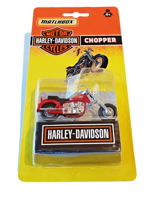 ✅  Matchbox HARLEY DAVIDSON CHOPPER . red . von 1992 in OVP * MOC - Bild 1 von 4