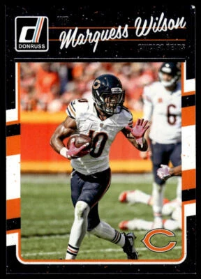 2016 Donruss #53 Marquess Wilson Chicago Bears - Image 1 of 2