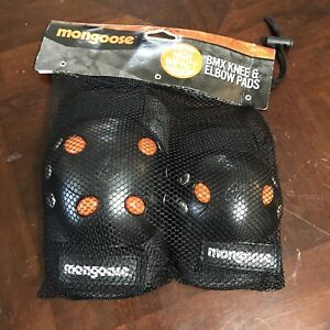 Mongoose BMX Bike Skate Gel Knee and Elbow Pads Outdoor Safety Protection Kit