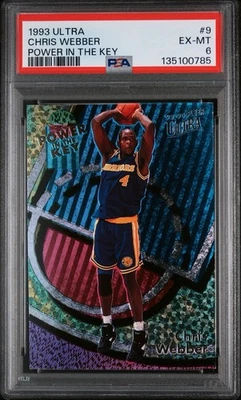 Fleer Ultra 1993-94 - Power in the Key Chris Webber #9 (RC) PSA 6 Foto 1 de 3