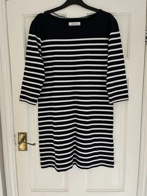Seasalt - The Sailor Tunic Dress, Navy & White Stripe, Size 10, Organic Cotton - Image 1 of 4