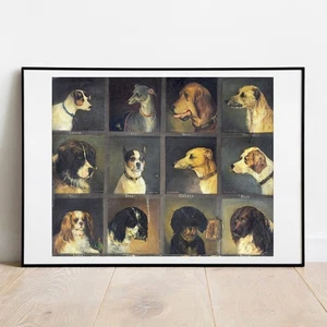 Dog art print Twelve Favourite Dogs fine art print dog poster dog wall art - Picture 1 of 9