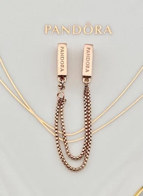 New Genuine Authentic Pandora Rose Gold Reflexions Safety Chain 787601-5cm - Image 1 of 4