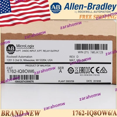 New in Box PLC MicroLogix 1762-IQ8OW6/A Combination Module 1762IQ8OW6 serA AB US - Image 1 of 4