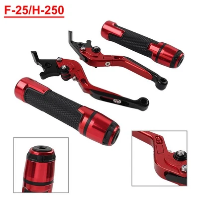 Red Brake Clutch Levers Handlebar Grips Sets For Honda CBR150R CBR250R CBF150 - Image 1 of 4