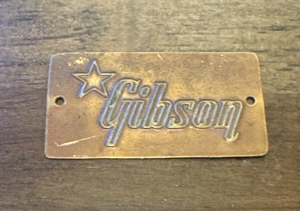 Estuche original Gibson de latón insignia logotipo vintage años 50 principios años 60 Les Paul  Foto 1 de 4