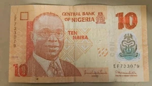 2010 Nigeria 10 Naira Note - Picture 1 of 2