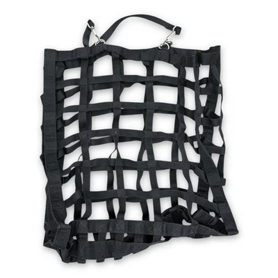 Red de heno de alimentación lenta para caballos, negra Foto 1 de 4