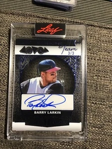 2025 Leaf Sports Heroes All Decade Team Barry Larkin #/3 - Picture 1 of 3