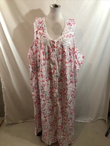 Dreams Co Pink Floral Sleeveless Nightgown - Women’s 5X, NEW, Bust 34.5” - Picture 1 of 7