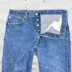 Jeans vintage Levi's 501xx bottoni dritti mosca uomo 34x26 anni 90 denim - Foto 1 di 6