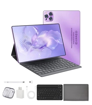 New Tablet 10. 1 inch 8G+256G ROM Android 12 Wifi 5G/4G Dual SIM Bundle Keyboard - Image 1 of 4