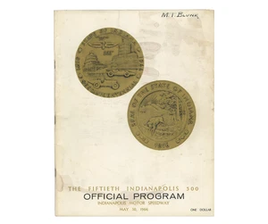 1966 Indy 500 Race Car Program! Indianapolis Auto Racing Indycar Formula One F1 - Picture 1 of 24