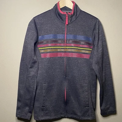 Chaqueta Helly Hansen Cremallera Completa Mujer Grande Gris Rayas Bolsillos Ligera Informal Foto 1 de 4